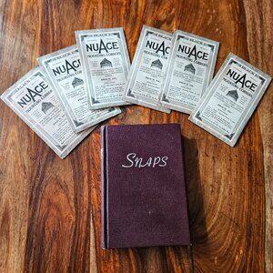 Vintage 40s 50s Black Mounting Corners NuAce 600 and Unused Snapshot Album